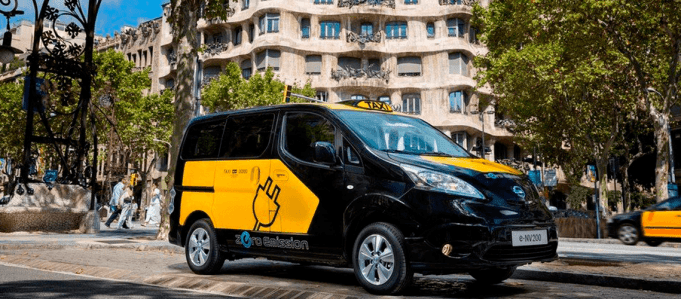 Taxi eléctrico en Barcelona