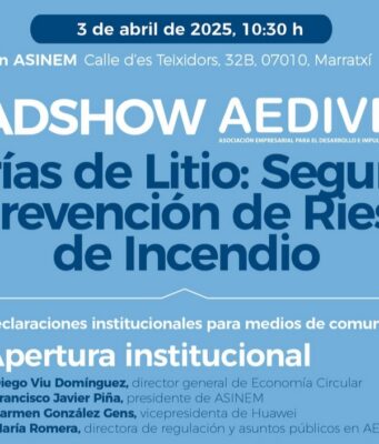 La seguridad de las baterías de litio, en el centro de una jornada organizada por Asinem y Aedive