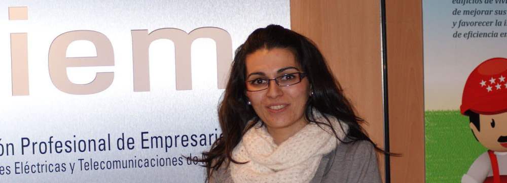 Alicia Quirós en las instalaciones de Apiem