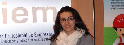 Alicia Quirós en las instalaciones de Apiem