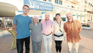 Javier, Ricardo y Juanjo Medori, Elena Sánchez y Sergio Pera