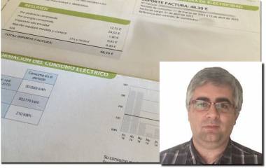 Ejemplo de una factura de la luz con diferentes conceptos