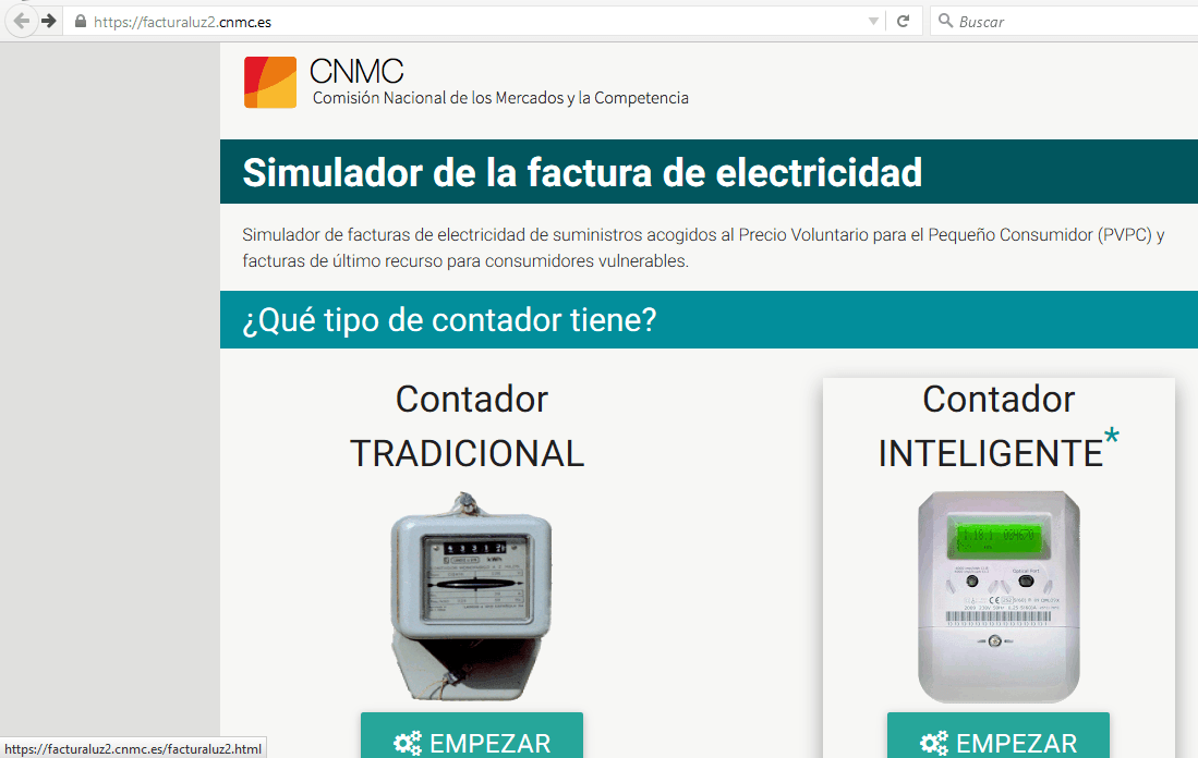 La CNMC estrena un simulador para comprobar la factura eléctrica del “contador inteligente”