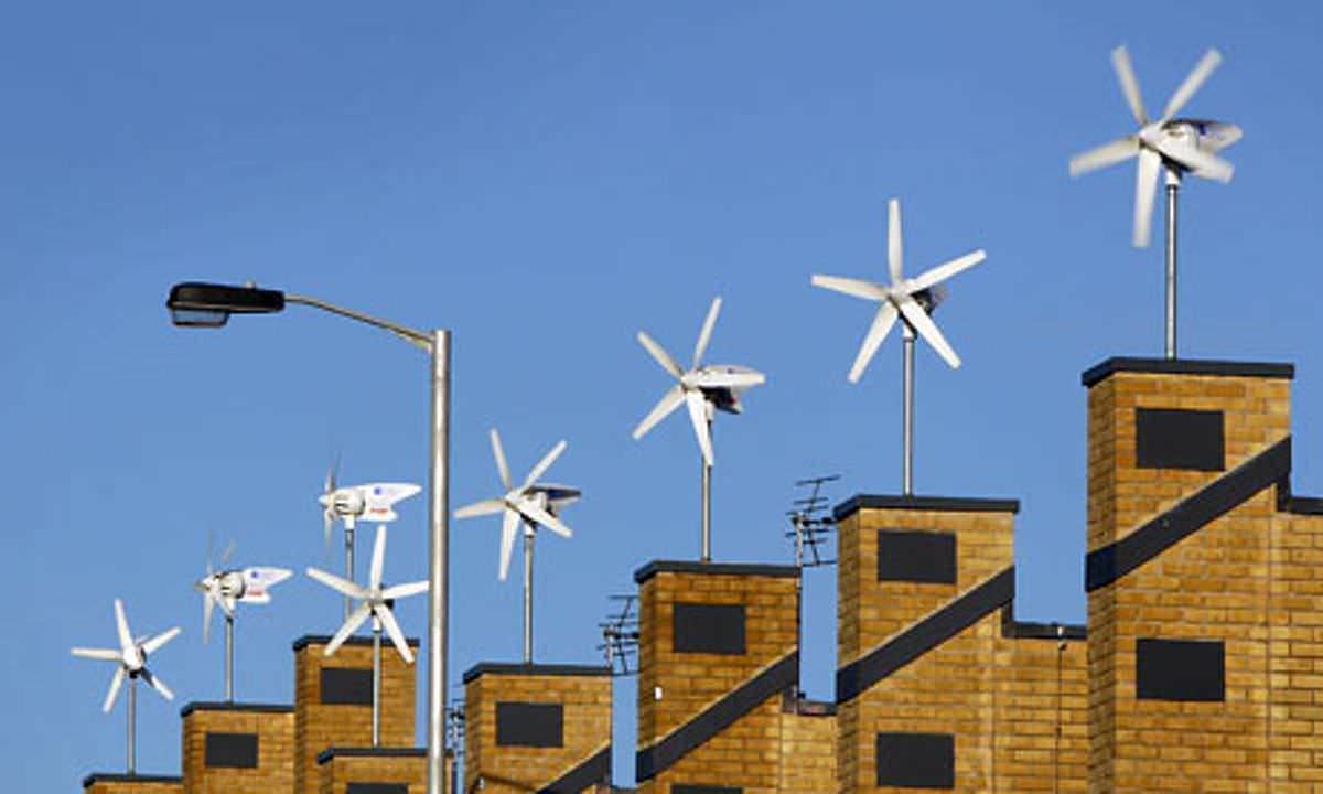 Energía renovable minieólica en tejados Reino Unido