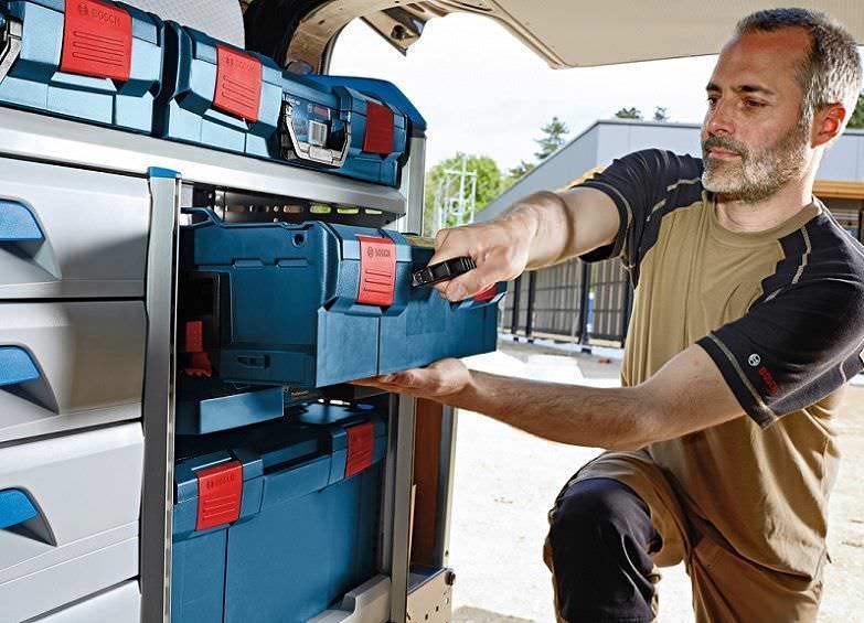 Base de carga por inducción para el sistema L-BOXX de Bosch para profesionales