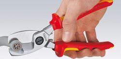 Corta cables aislados con doble filo de corte, de Knipex