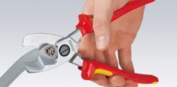 Corta cables aislados con doble filo de corte, de Knipex