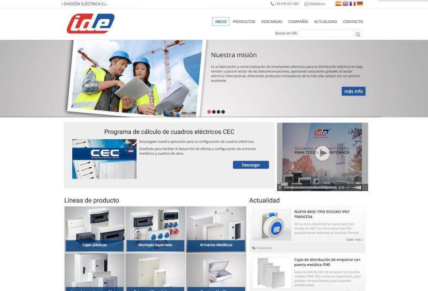 Pagina web del fabricante IDE