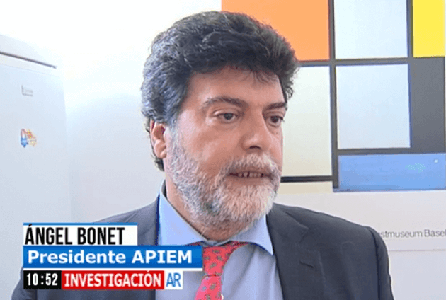 Ángel Bonet, presidente de Apiem, durante su intervención
