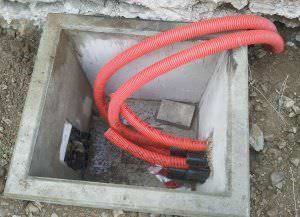 Zanja para cableado de fibra óptica