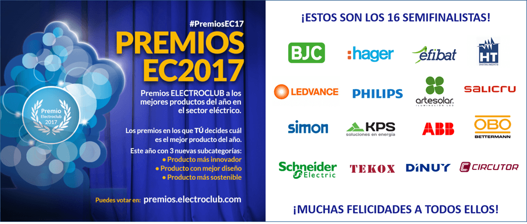Semifinalistas premios ElectroClub 2017