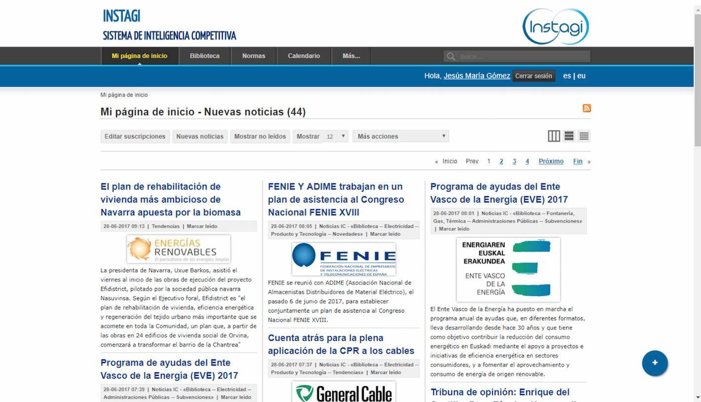 Instagi finaliza la implantación de su Portal de Inteligencia Competitiva