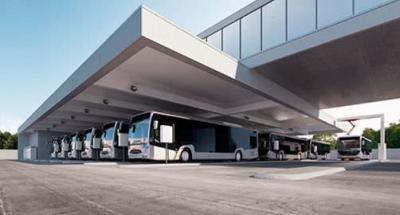 Estación de carga de autobuses eléctricos de ABB