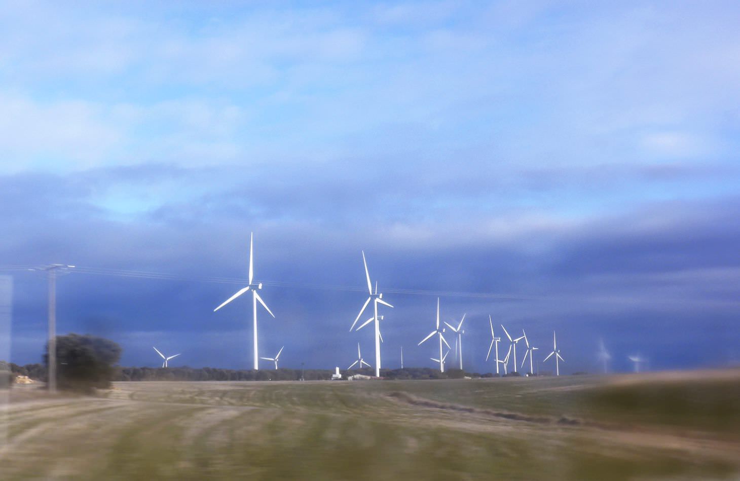 Aerogeneradores desde coche