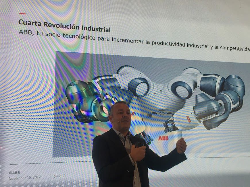 Marc González, CEO de ABB España, presentando la perspectiva de la multinacional en la cuarta revolución Industrial Marc González, CEO de ABB España, presentando la perspectiva de la multinacional en la cuarta revolución Industrial