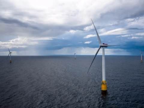 parque eolico hywind-scotland vissto por un dron