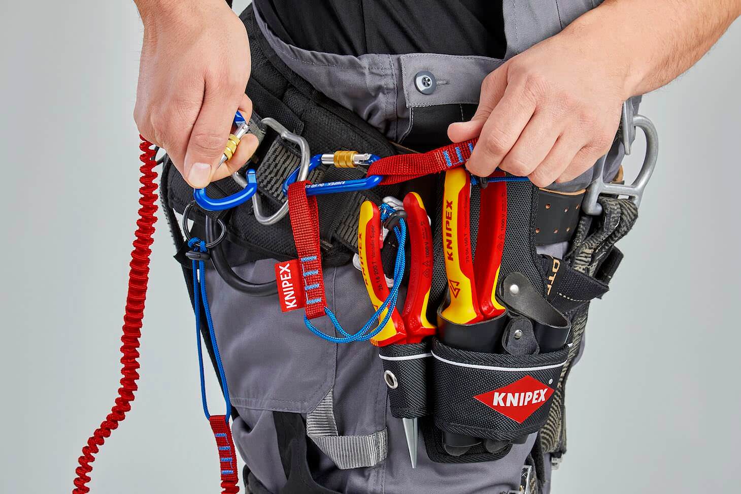 Vista de detalle del sistema antideslizante de seguridad de knipex