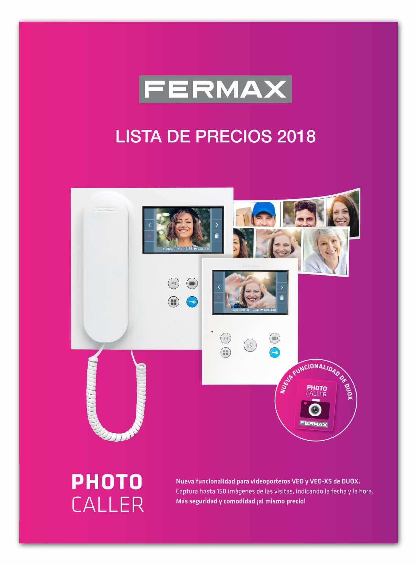 Nueva Lista de Precios de Fermax para 2018