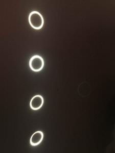 Integracion en la pared de las luminarias HOLE de Fluvia en Light&Building 2018