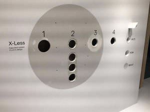 Detalle del sistema de empotrado de HOLE por Fluvia en Light&Building 2018