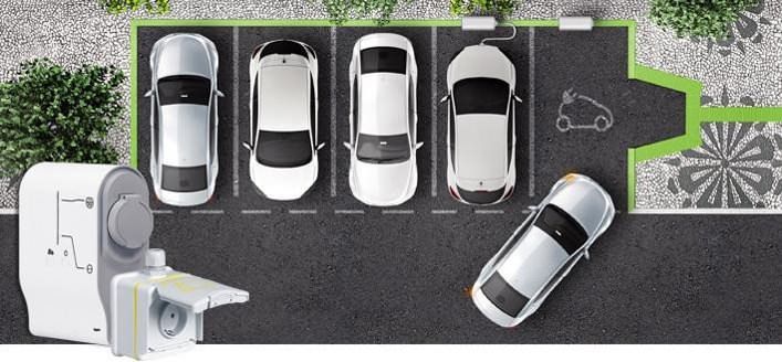 GreenUp Legrand - Sistema de recarga vehículo eléctrico Coche cargando