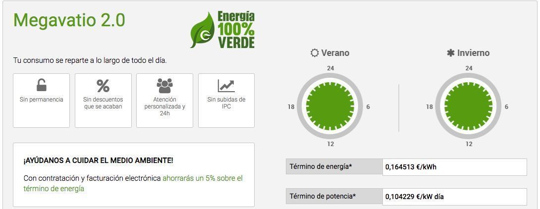 Tarifa 2.0 Sin descriminación de Fenie Energia