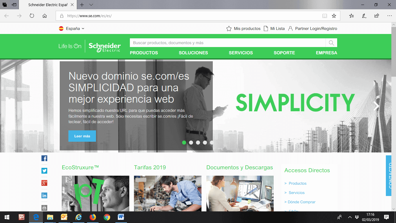 Schneider Electric cambia su dominio web a se.com/es
