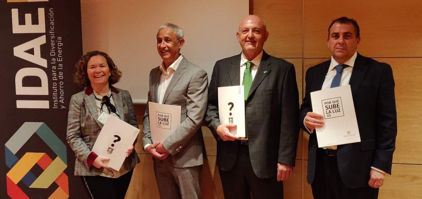 Carlos Moyá Barceló, Jaume Fornés, Sergio Pomar e Isabel Reija presentan por qué sube la luz en el Idae
