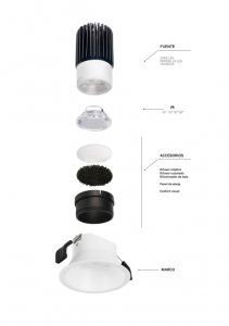 Play Optics, downlights configurables de Leds C4