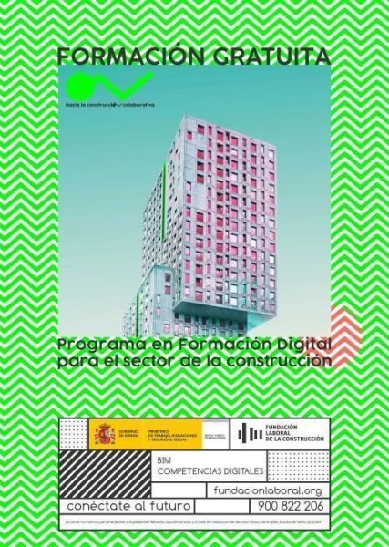 1.500 plazas de formación gratuita, en cursos relacionados con metodología BIM y competencias digitales