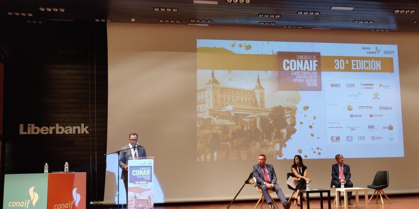 Antonio Pantoja, presidente de Asetife, durante la presentación en el XXX Congreso Conaif