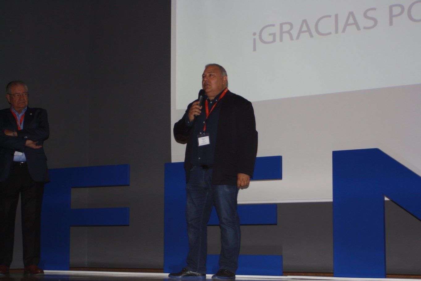 Emilio Campos, presidente de Asiecan, durante la inauguración del Congreso de Fenie