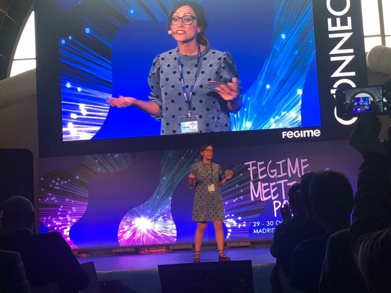 La presentadora Ana Morgade hizo de conductora de la Fegime Meeting Point 2019