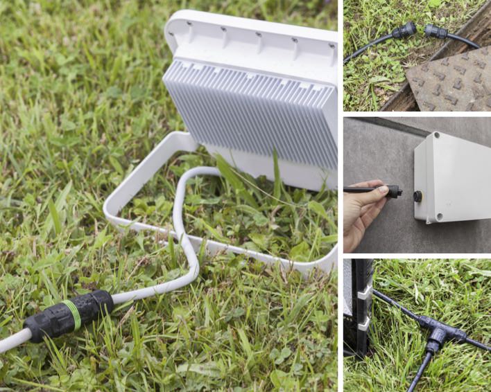 Detalle del conecto Wp68 de Tekox, completamente estanco