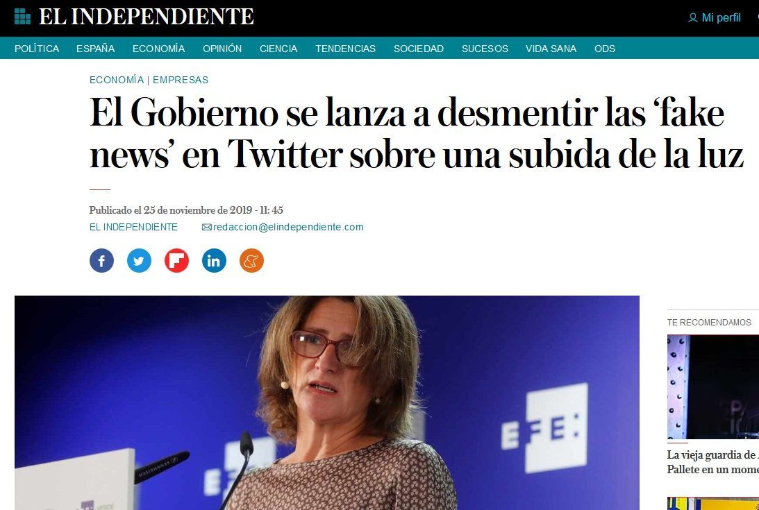 El peligro de las Fake news en el sector eléctrico