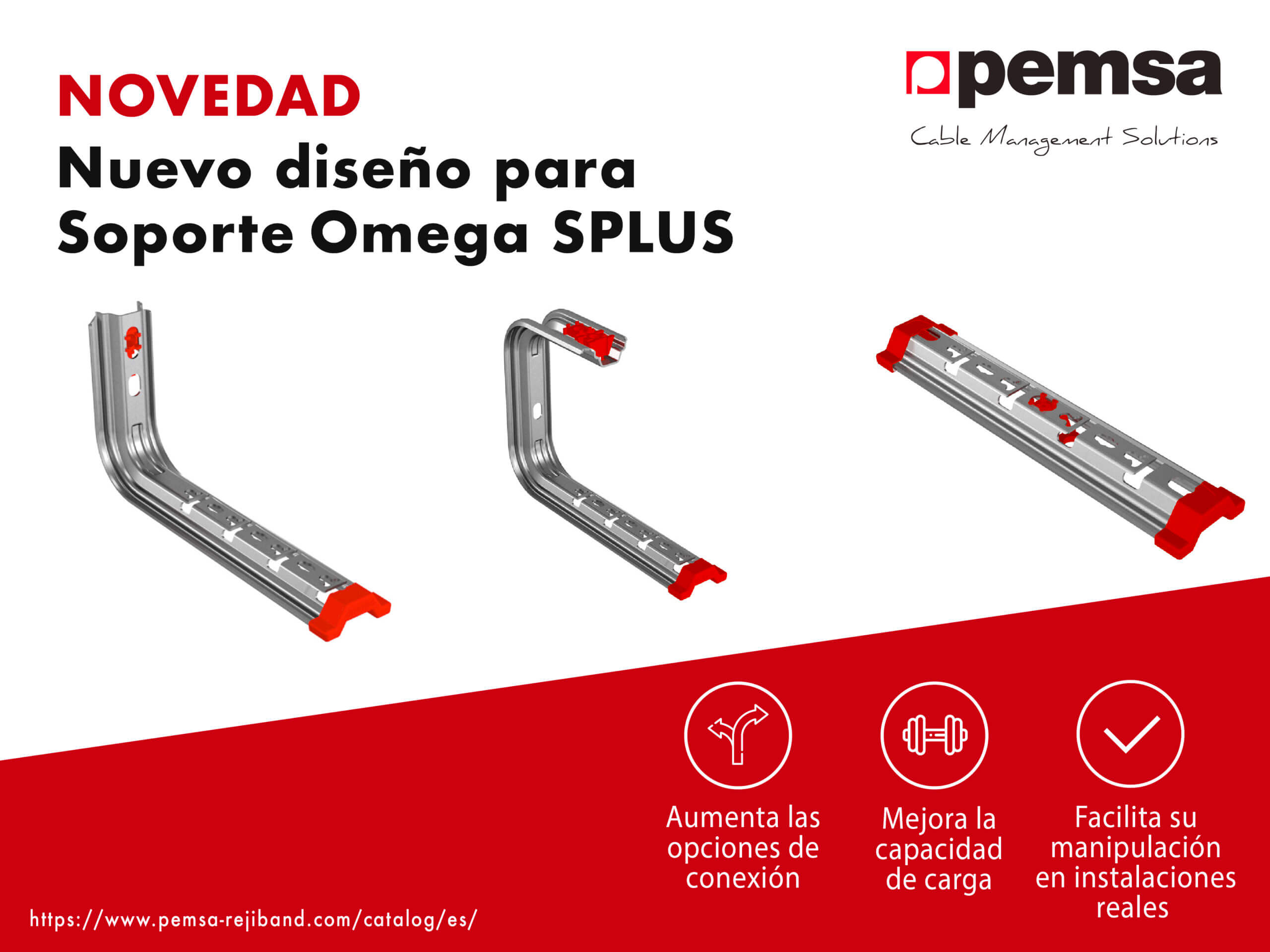 Pemsa estrena un nuevo diseño para el sistema de soportes Omega SPlus