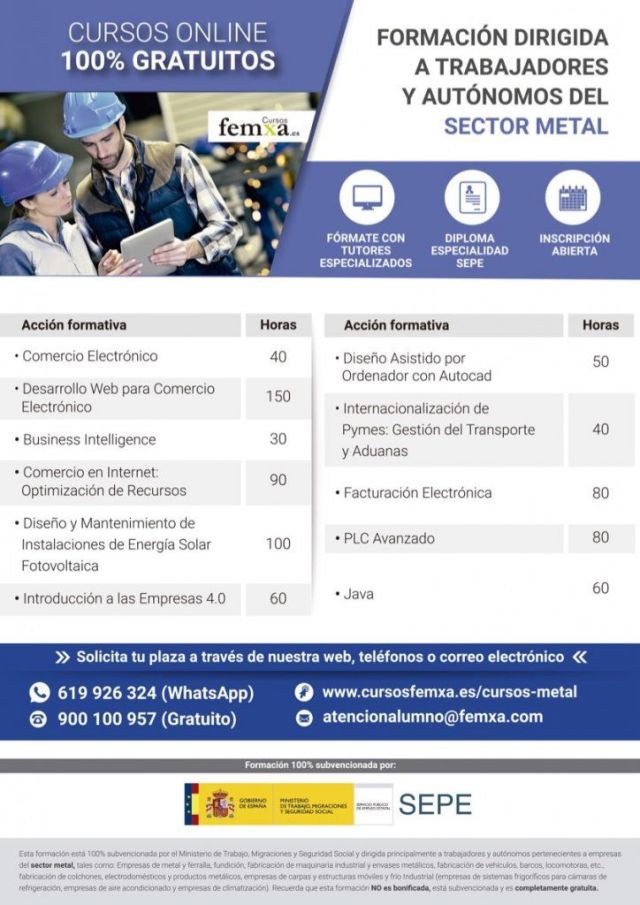 Cartel formacion Femxa metal