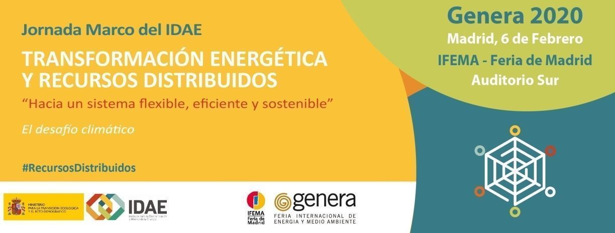 Jornada organizada por el IDAE, con motivo de la Feria Genera 2020