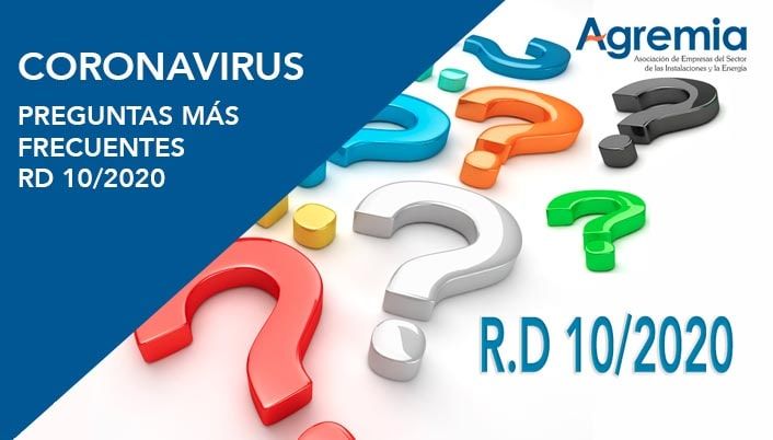 Agremia sintetiza en una Guía las respuestas a las consultas esenciales de los instaladores sobre el RD 10/2020
