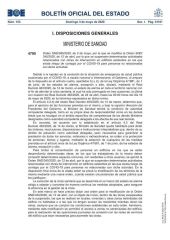 BOE donde se publica la Orden SND/385/2020 del 2 de mayo que amplia las obras de reforma