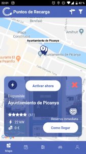 Ejemplo de la APP de Cargacoches