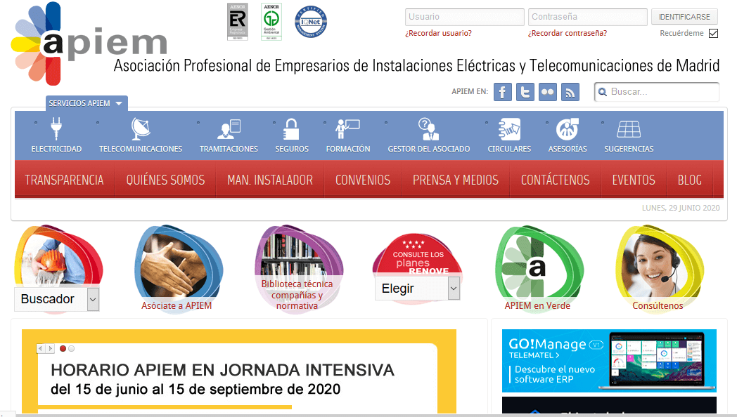 Apiem hace balance sobre los asuntos más consultados por sus asociados durante el Estado de Alarma