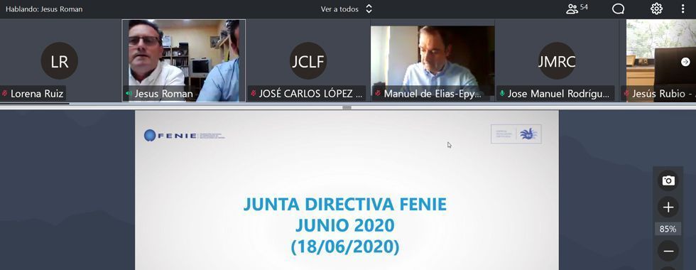 Fenie celebró su útlima reunión de su junta directiva de forma virtual y se trataron temas como Concurso de Jóvenes Instaladores