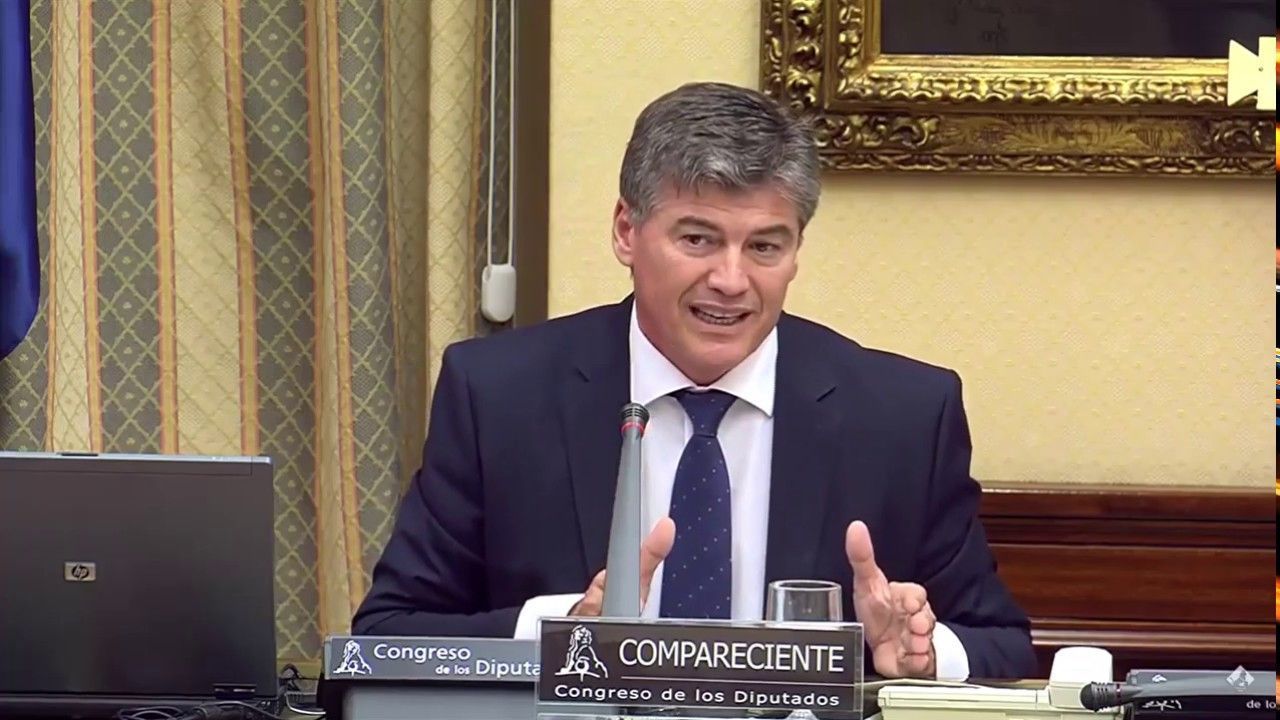 Antoni Cañete, durante su comparecencia en el Congreso de los Diputados