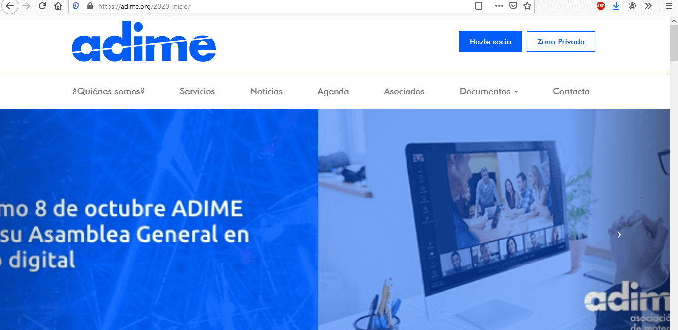 Adime estrena nueva página web