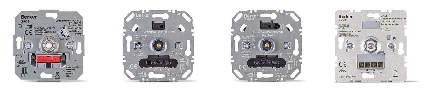 Hager presenta sus nuevos reguladores rotativos para LED