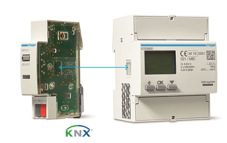 Hager presenta una nueva interfaz KNX para contadores de energía