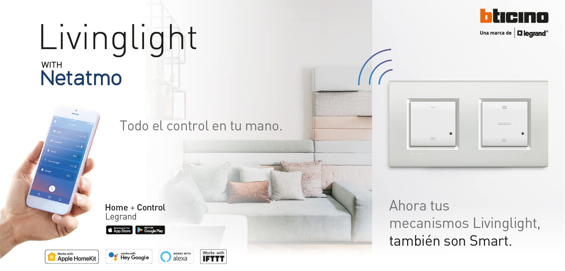 Livinglight with Netatmo, mecanismos conectados para un sencillo control del hogar