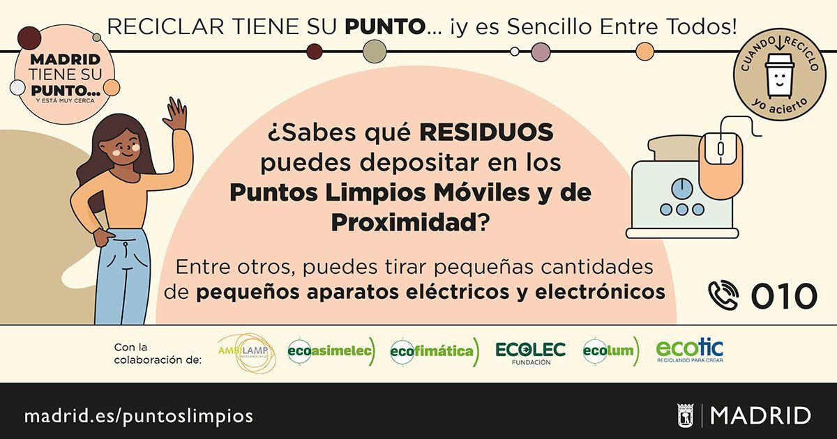 Recyclia colabora con el Ayuntamiento de Madrid para mejorar la recogida de residuos eléctricos y electrónicos