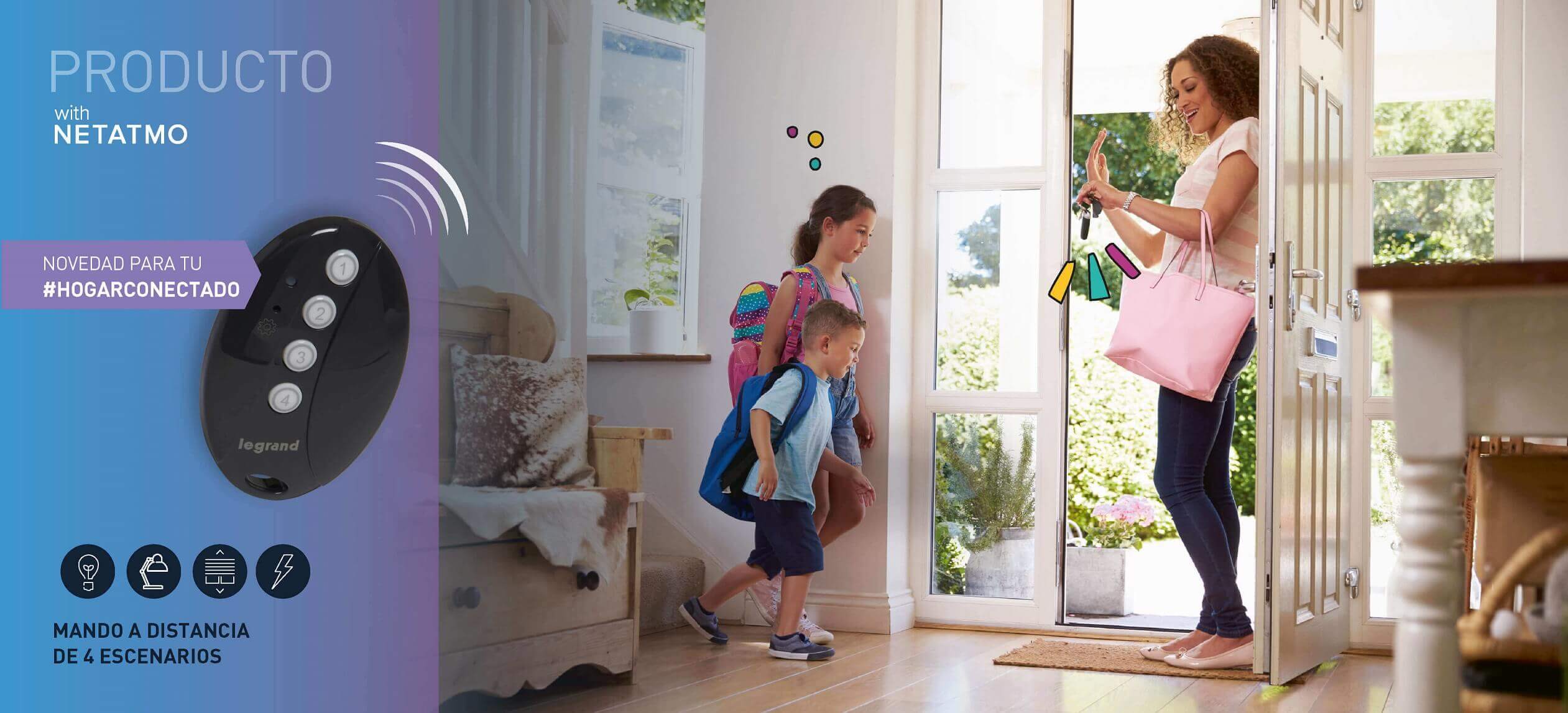 Legrand ofrece el comando inalámbrico 4 escenarios en formato mando a distancia